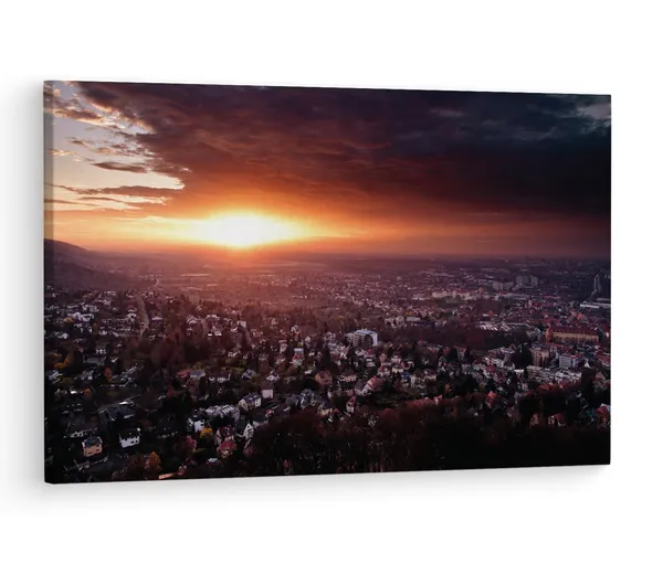 Multicolor_Sunset_City_Germany,_Wooden_Framed_Canvas_Paintings_|_For_Living_Room_|_Bedroom_|_Office_|_Gallery_|_Ready_Wall_Mount_Canvas_Wall_Art_Painting_|_Size_-_12_X_18In,_Ct0242