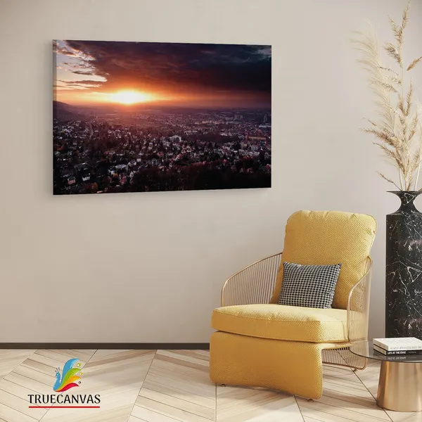Multicolor_Sunset_City_Germany,_Wooden_Framed_Canvas_Paintings_|_For_Living_Room_|_Bedroom_|_Office_|_Gallery_|_Ready_Wall_Mount_Canvas_Wall_Art_Painting_|_Size_-_12_X_18In,_Ct0242