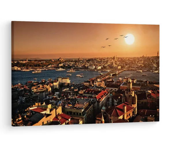 Multicolor_Istanbul_-_Duvar_Ka?????D?,_Wooden_Framed_Canvas_Paintings_|_For_Living_Room_|_Bedroom_|_Office_|_Gallery_|_Ready_Wall_Mount_Canvas_Wall_Art_Painting_|_Size_-_12_X_18In,_Ct0243