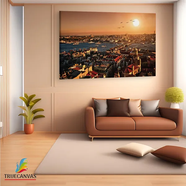 Multicolor_Istanbul_-_Duvar_Ka?????D?,_Wooden_Framed_Canvas_Paintings_|_For_Living_Room_|_Bedroom_|_Office_|_Gallery_|_Ready_Wall_Mount_Canvas_Wall_Art_Painting_|_Size_-_12_X_18In,_Ct0243