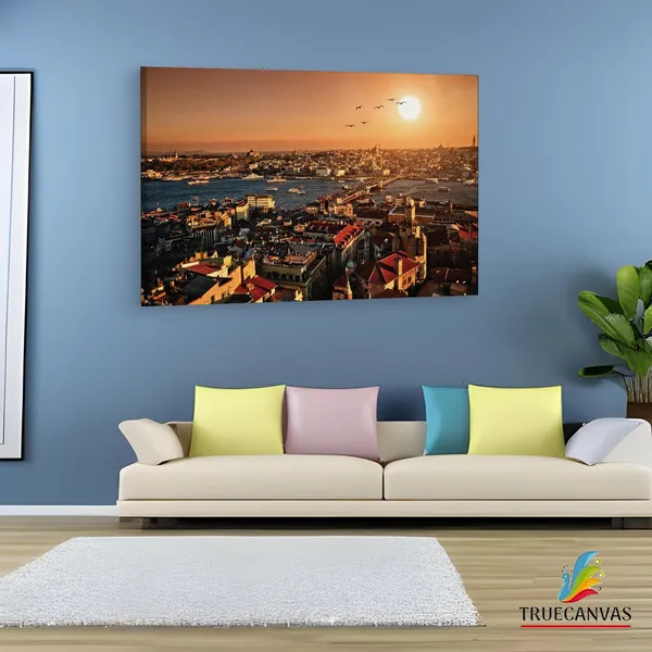 Multicolor_Istanbul_-_Duvar_Ka?????D?,_Wooden_Framed_Canvas_Paintings_|_For_Living_Room_|_Bedroom_|_Office_|_Gallery_|_Ready_Wall_Mount_Canvas_Wall_Art_Painting_|_Size_-_12_X_18In,_Ct0243