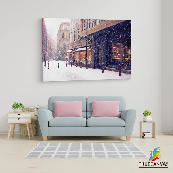 Multicolor_Europe_Street_Snow,_Wooden_Framed_Canvas_Paintings_|_For_Living_Room_|_Bedroom_|_Office_|_Gallery_|_Ready_Wall_Mount_Canvas_Wall_Art_Painting_|_Size_-_12_X_18In,_Ct0247