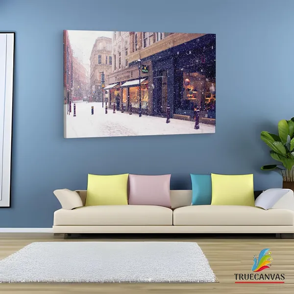Multicolor_Europe_Street_Snow,_Wooden_Framed_Canvas_Paintings_|_For_Living_Room_|_Bedroom_|_Office_|_Gallery_|_Ready_Wall_Mount_Canvas_Wall_Art_Painting_|_Size_-_12_X_18In,_Ct0247