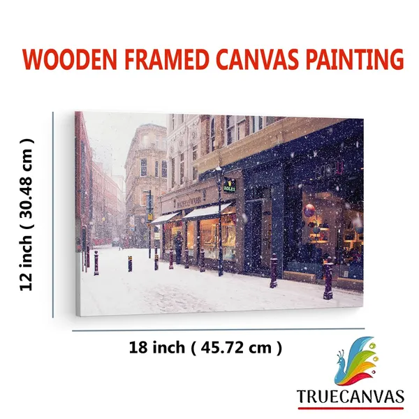 Multicolor_Europe_Street_Snow,_Wooden_Framed_Canvas_Paintings_|_For_Living_Room_|_Bedroom_|_Office_|_Gallery_|_Ready_Wall_Mount_Canvas_Wall_Art_Painting_|_Size_-_12_X_18In,_Ct0247