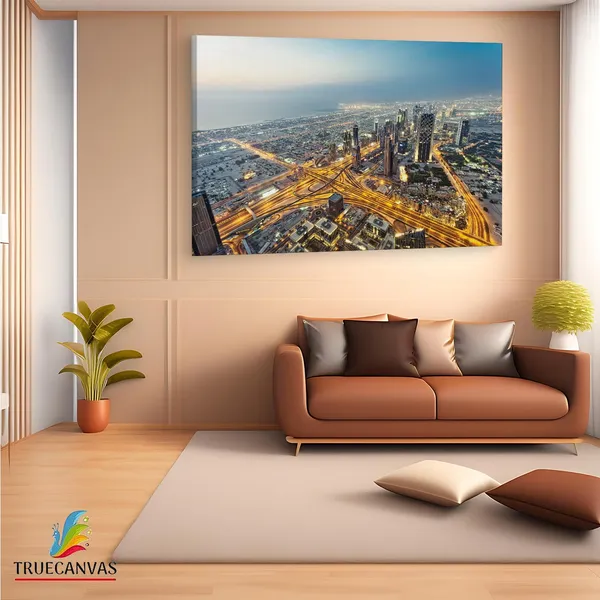 Multicolor_Burj_Khalifa,_Wooden_Framed_Canvas_Paintings_|_For_Living_Room_|_Bedroom_|_Office_|_Gallery_|_Ready_Wall_Mount_Canvas_Wall_Art_Painting_|_Size_-_12_X_18In,_Ct0248