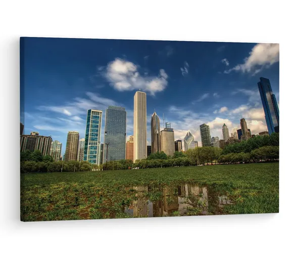 Multicolor_Central_Park_Background,_Wooden_Framed_Canvas_Paintings_|_For_Living_Room_|_Bedroom_|_Office_|_Gallery_|_Ready_Wall_Mount_Canvas_Wall_Art_Painting_|_Size_-_12_X_18In,_Ct0249