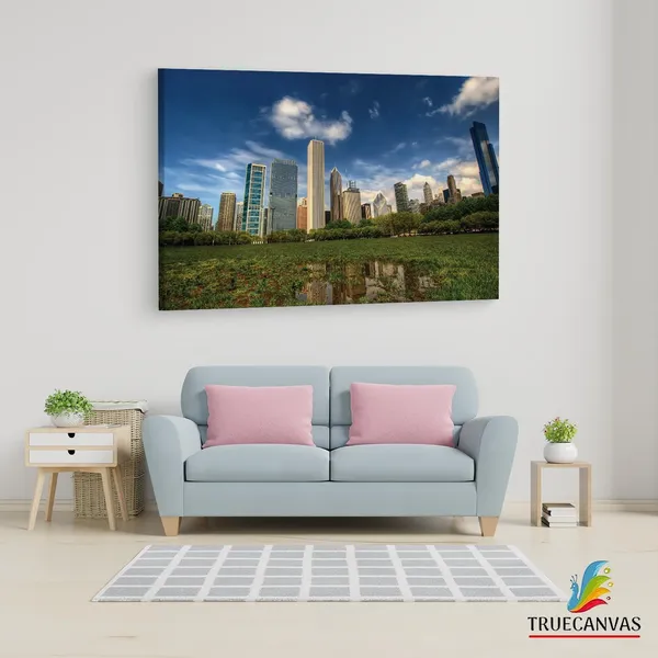 Multicolor_Central_Park_Background,_Wooden_Framed_Canvas_Paintings_|_For_Living_Room_|_Bedroom_|_Office_|_Gallery_|_Ready_Wall_Mount_Canvas_Wall_Art_Painting_|_Size_-_12_X_18In,_Ct0249