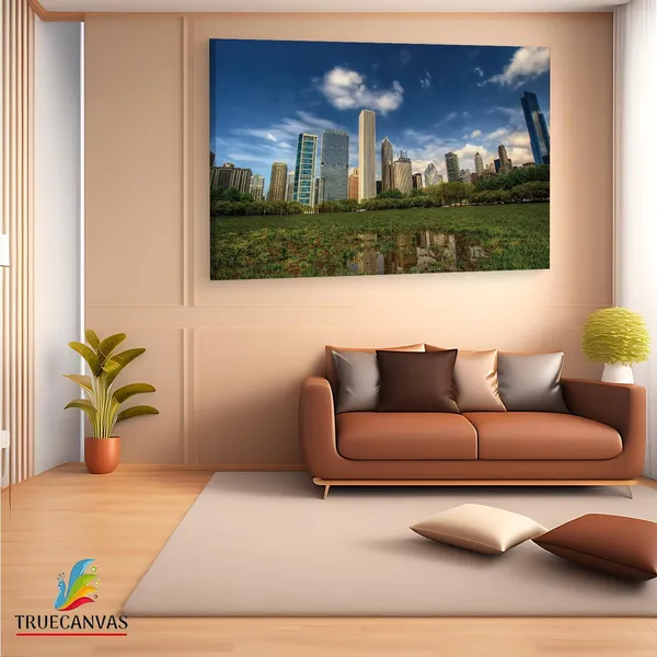 Multicolor_Central_Park_Background,_Wooden_Framed_Canvas_Paintings_|_For_Living_Room_|_Bedroom_|_Office_|_Gallery_|_Ready_Wall_Mount_Canvas_Wall_Art_Painting_|_Size_-_12_X_18In,_Ct0249