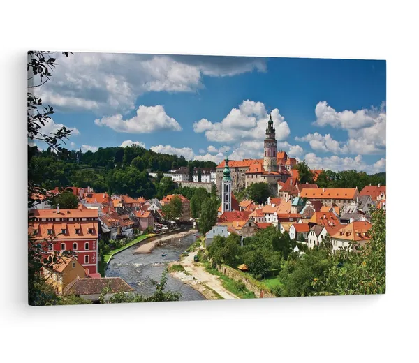 Multicolor_State_Castle_And_Chateau,_Wooden_Framed_Canvas_Paintings_|_For_Living_Room_|_Bedroom_|_Office_|_Gallery_|_Ready_Wall_Mount_Canvas_Wall_Art_Painting_|_Size_-_12_X_18In,_Ct0254