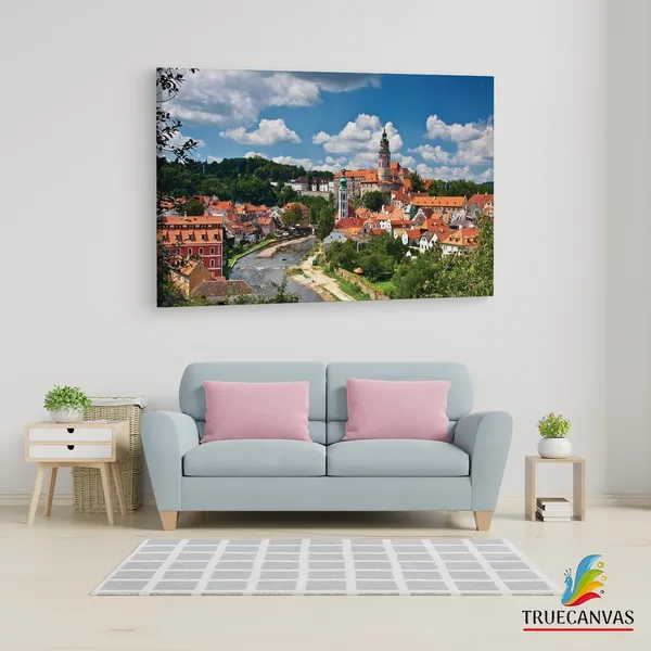 Multicolor_State_Castle_And_Chateau,_Wooden_Framed_Canvas_Paintings_|_For_Living_Room_|_Bedroom_|_Office_|_Gallery_|_Ready_Wall_Mount_Canvas_Wall_Art_Painting_|_Size_-_12_X_18In,_Ct0254