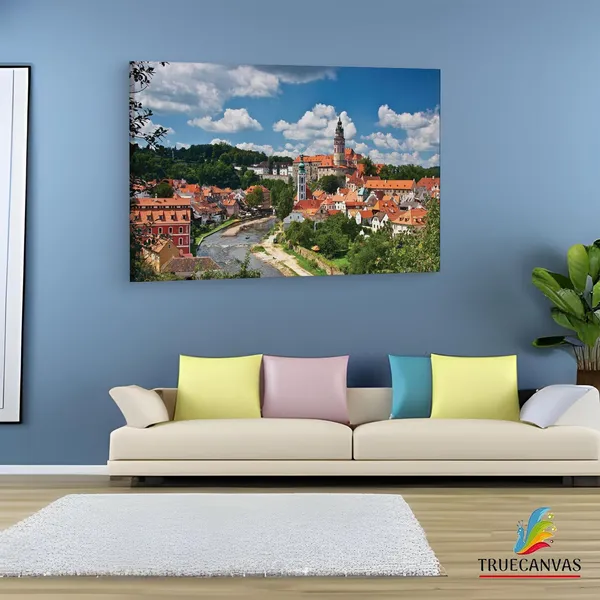 Multicolor_State_Castle_And_Chateau,_Wooden_Framed_Canvas_Paintings_|_For_Living_Room_|_Bedroom_|_Office_|_Gallery_|_Ready_Wall_Mount_Canvas_Wall_Art_Painting_|_Size_-_12_X_18In,_Ct0254