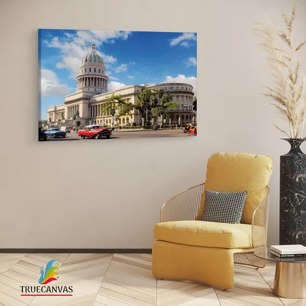 Multicolor_National_Capitol_Of_Cuba,_Wooden_Framed_Canvas_Paintings_|_For_Living_Room_|_Bedroom_|_Office_|_Gallery_|_Ready_Wall_Mount_Canvas_Wall_Art_Painting_|_Size_-_12_X_18In,_Ct0257