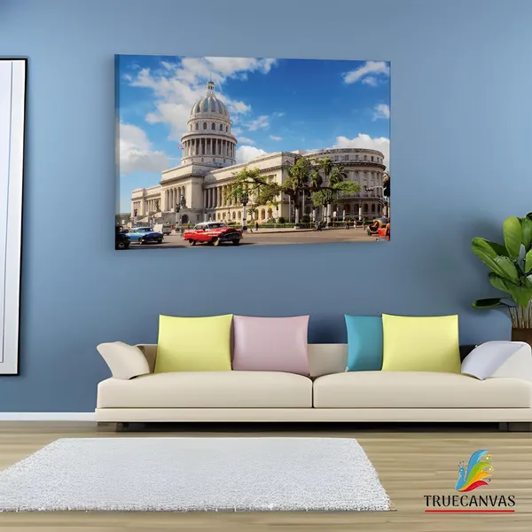 Multicolor_National_Capitol_Of_Cuba,_Wooden_Framed_Canvas_Paintings_|_For_Living_Room_|_Bedroom_|_Office_|_Gallery_|_Ready_Wall_Mount_Canvas_Wall_Art_Painting_|_Size_-_12_X_18In,_Ct0257