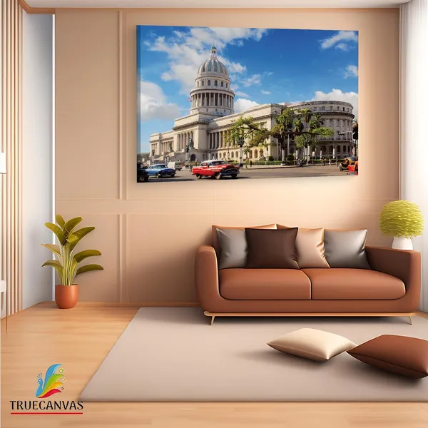 Multicolor_National_Capitol_Of_Cuba,_Wooden_Framed_Canvas_Paintings_|_For_Living_Room_|_Bedroom_|_Office_|_Gallery_|_Ready_Wall_Mount_Canvas_Wall_Art_Painting_|_Size_-_12_X_18In,_Ct0257