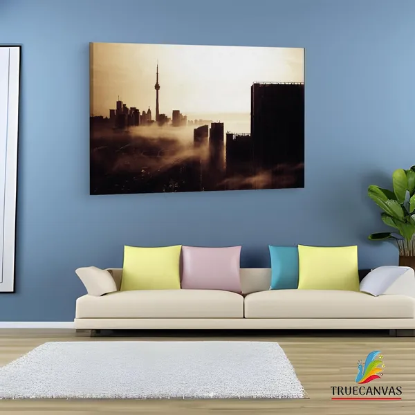 Multicolor_Cn_Tower,_Wooden_Framed_Canvas_Paintings_|_For_Living_Room_|_Bedroom_|_Office_|_Gallery_|_Ready_Wall_Mount_Canvas_Wall_Art_Painting_|_Size_-_12_X_18In,_Ct0261