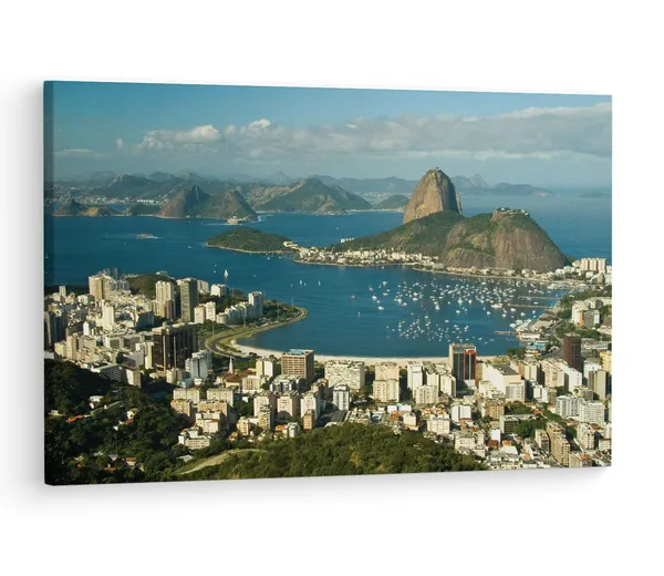 Multicolor_Botafogo_Beach,_Wooden_Framed_Canvas_Paintings_|_For_Living_Room_|_Bedroom_|_Office_|_Gallery_|_Ready_Wall_Mount_Canvas_Wall_Art_Painting_|_Size_-_12_X_18In,_Ct0264