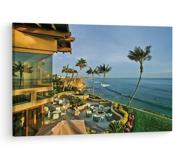 Multicolor_Carlsbad_Oceanfront_Mansion,_Wooden_Framed_Canvas_Paintings_|_For_Living_Room_|_Bedroom_|_Office_|_Gallery_|_Ready_Wall_Mount_Canvas_Wall_Art_Painting_|_Size_-_12_X_18In,_Ct0265