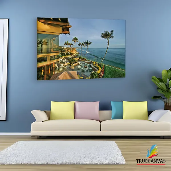 Multicolor_Carlsbad_Oceanfront_Mansion,_Wooden_Framed_Canvas_Paintings_|_For_Living_Room_|_Bedroom_|_Office_|_Gallery_|_Ready_Wall_Mount_Canvas_Wall_Art_Painting_|_Size_-_12_X_18In,_Ct0265