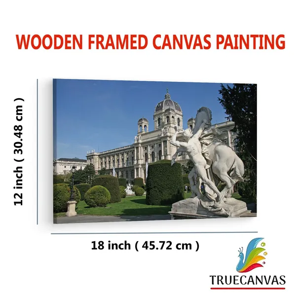 Multicolor_Statue_Near_Museum_Of_Natural,_Wooden_Framed_Canvas_Paintings_|_For_Living_Room_|_Bedroom_|_Office_|_Gallery_|_Ready_Wall_Mount_Canvas_Wall_Art_Painting_|_Size_-_12_X_18In,_Ct0267