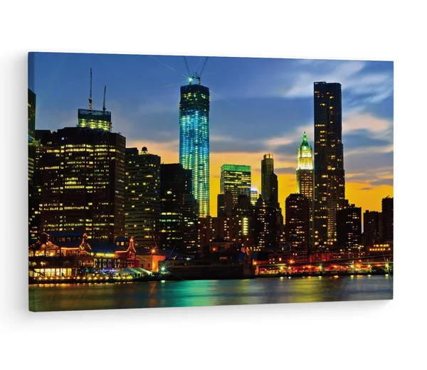 Multicolor_One_World_Trade_Center,_Wooden_Framed_Canvas_Paintings_|_For_Living_Room_|_Bedroom_|_Office_|_Gallery_|_Ready_Wall_Mount_Canvas_Wall_Art_Painting_|_Size_-_12_X_18In,_Ct0269