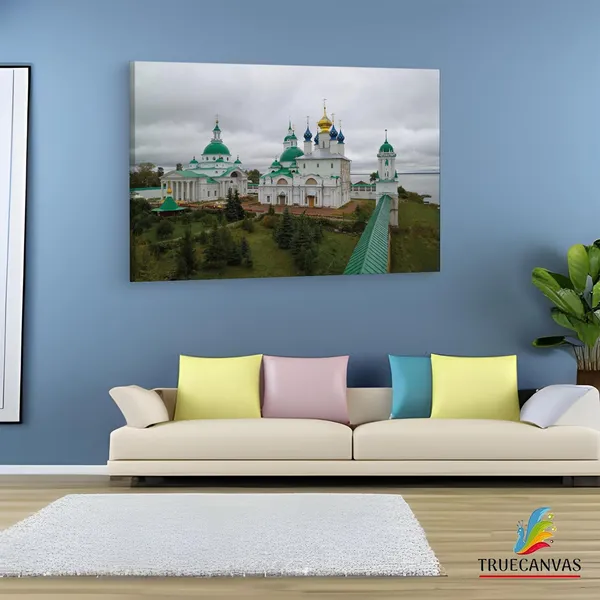 Multicolor_Spaso-Yakovlevskiy_Monastery,_Wooden_Framed_Canvas_Paintings_|_For_Living_Room_|_Bedroom_|_Office_|_Gallery_|_Ready_Wall_Mount_Canvas_Wall_Art_Painting_|_Size_-_12_X_18In,_Ct0271