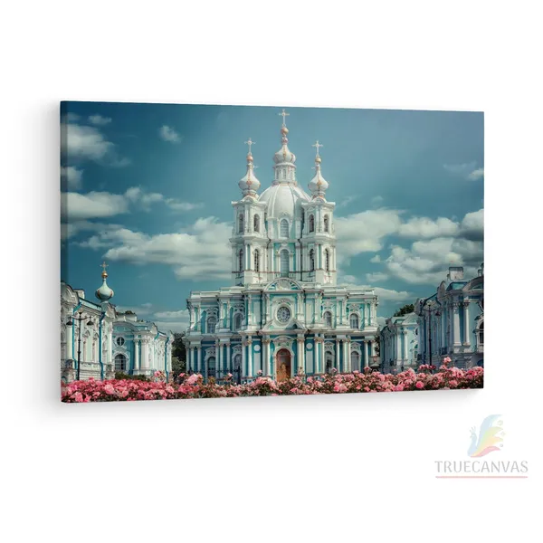 Multicolor_Smol'Nyy_Cathedral,_Wooden_Framed_Canvas_Paintings_|_For_Living_Room_|_Bedroom_|_Office_|_Gallery_|_Ready_Wall_Mount_Canvas_Wall_Art_Painting_|_Size_-_12_X_18In,_Ct0274