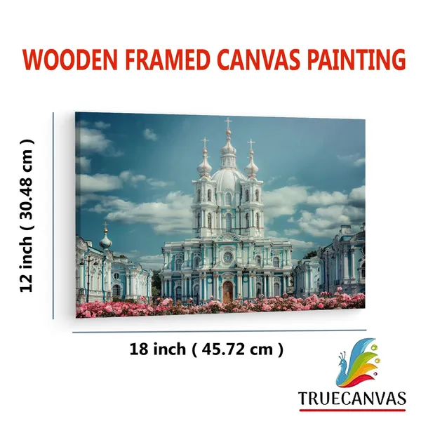 Multicolor_Smol'Nyy_Cathedral,_Wooden_Framed_Canvas_Paintings_|_For_Living_Room_|_Bedroom_|_Office_|_Gallery_|_Ready_Wall_Mount_Canvas_Wall_Art_Painting_|_Size_-_12_X_18In,_Ct0274