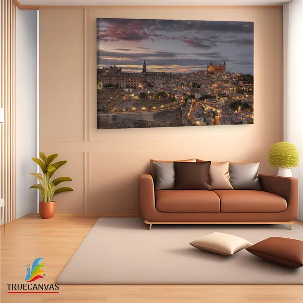 Multicolor_Mirador_Del_Valle,_Wooden_Framed_Canvas_Paintings_|_For_Living_Room_|_Bedroom_|_Office_|_Gallery_|_Ready_Wall_Mount_Canvas_Wall_Art_Painting_|_Size_-_12_X_18In,_Ct0275