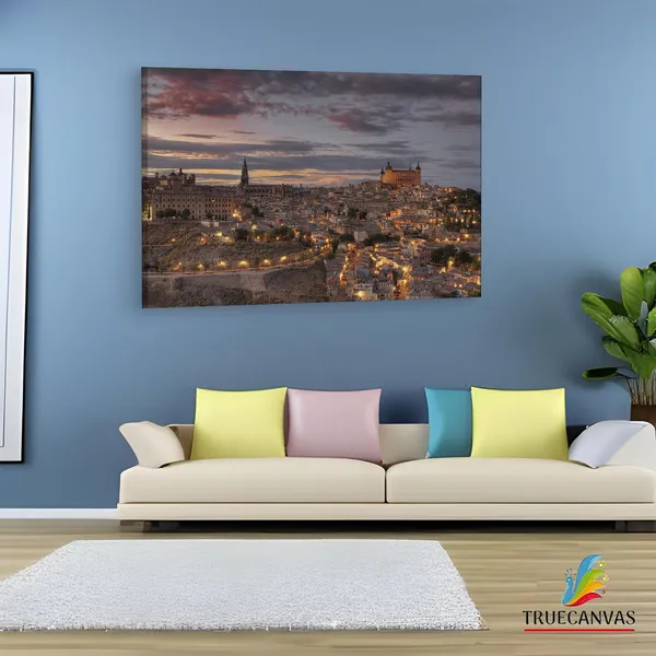 Multicolor_Mirador_Del_Valle,_Wooden_Framed_Canvas_Paintings_|_For_Living_Room_|_Bedroom_|_Office_|_Gallery_|_Ready_Wall_Mount_Canvas_Wall_Art_Painting_|_Size_-_12_X_18In,_Ct0275