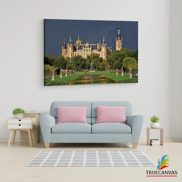 Multicolor_Schwerin_Castle,_Wooden_Framed_Canvas_Paintings_|_For_Living_Room_|_Bedroom_|_Office_|_Gallery_|_Ready_Wall_Mount_Canvas_Wall_Art_Painting_|_Size_-_12_X_18In,_Ct0276