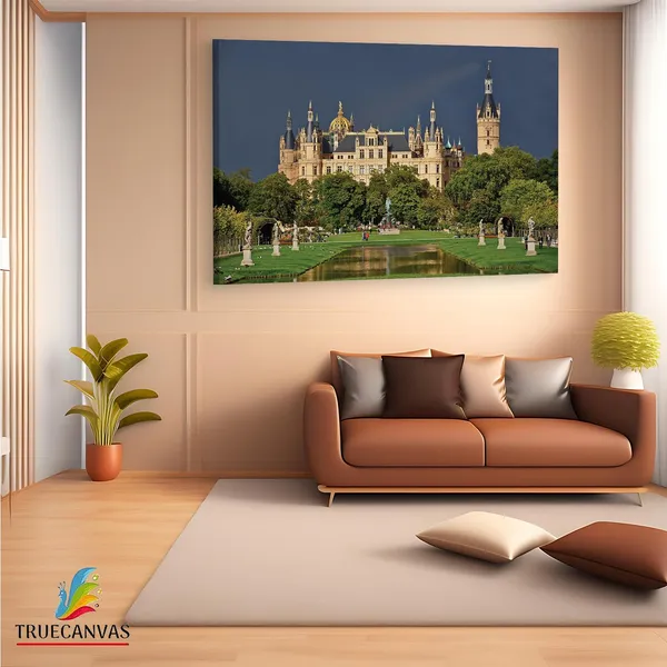 Multicolor_Schwerin_Castle,_Wooden_Framed_Canvas_Paintings_|_For_Living_Room_|_Bedroom_|_Office_|_Gallery_|_Ready_Wall_Mount_Canvas_Wall_Art_Painting_|_Size_-_12_X_18In,_Ct0276