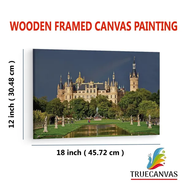 Multicolor_Schwerin_Castle,_Wooden_Framed_Canvas_Paintings_|_For_Living_Room_|_Bedroom_|_Office_|_Gallery_|_Ready_Wall_Mount_Canvas_Wall_Art_Painting_|_Size_-_12_X_18In,_Ct0276
