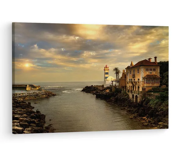 Multicolor_Santa_Maria_House_Museum,_Wooden_Framed_Canvas_Paintings_|_For_Living_Room_|_Bedroom_|_Office_|_Gallery_|_Ready_Wall_Mount_Canvas_Wall_Art_Painting_|_Size_-_12_X_18In,_Ct0277