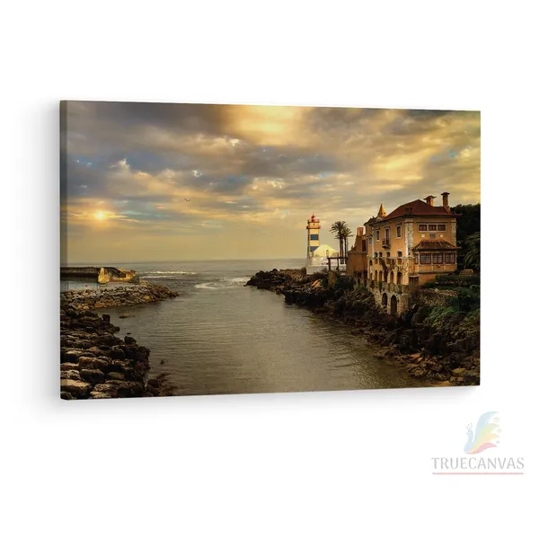 Multicolor_Santa_Maria_House_Museum,_Wooden_Framed_Canvas_Paintings_|_For_Living_Room_|_Bedroom_|_Office_|_Gallery_|_Ready_Wall_Mount_Canvas_Wall_Art_Painting_|_Size_-_12_X_18In,_Ct0277