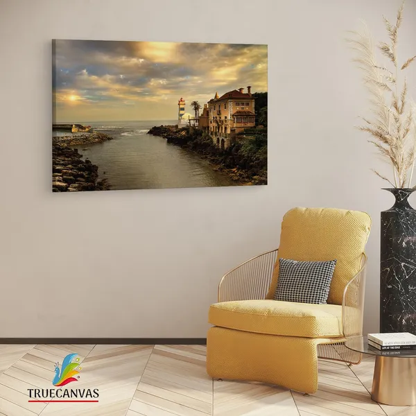 Multicolor_Santa_Maria_House_Museum,_Wooden_Framed_Canvas_Paintings_|_For_Living_Room_|_Bedroom_|_Office_|_Gallery_|_Ready_Wall_Mount_Canvas_Wall_Art_Painting_|_Size_-_12_X_18In,_Ct0277
