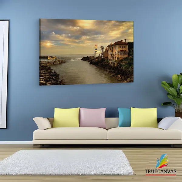 Multicolor_Santa_Maria_House_Museum,_Wooden_Framed_Canvas_Paintings_|_For_Living_Room_|_Bedroom_|_Office_|_Gallery_|_Ready_Wall_Mount_Canvas_Wall_Art_Painting_|_Size_-_12_X_18In,_Ct0277