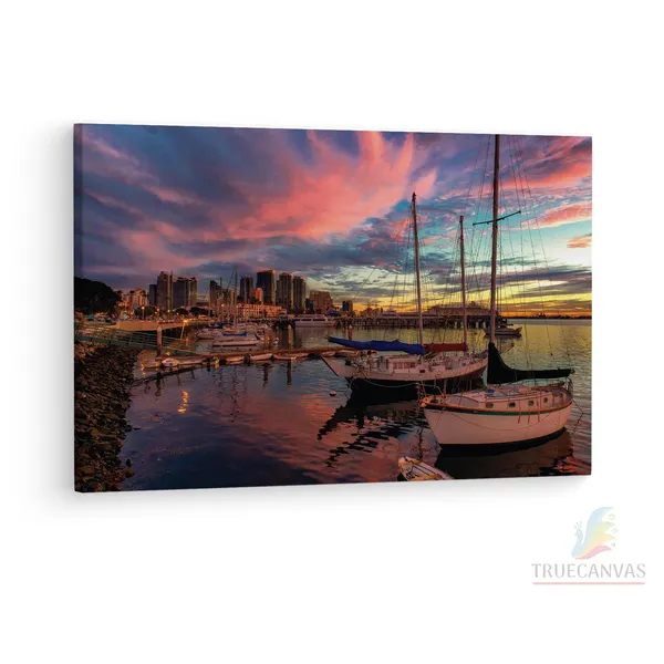 Multicolor_San_Diego_Bay,_Wooden_Framed_Canvas_Paintings_|_For_Living_Room_|_Bedroom_|_Office_|_Gallery_|_Ready_Wall_Mount_Canvas_Wall_Art_Painting_|_Size_-_12_X_18In,_Ct0278