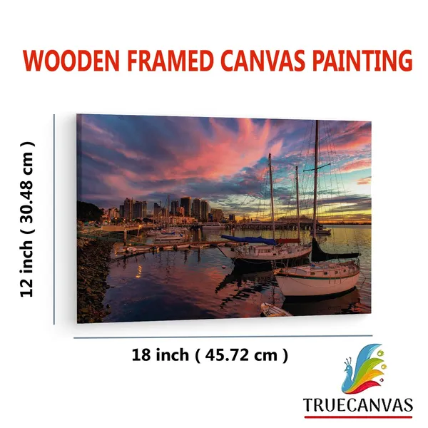Multicolor_San_Diego_Bay,_Wooden_Framed_Canvas_Paintings_|_For_Living_Room_|_Bedroom_|_Office_|_Gallery_|_Ready_Wall_Mount_Canvas_Wall_Art_Painting_|_Size_-_12_X_18In,_Ct0278