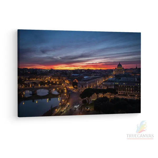 Multicolor_Casa_Di_Cura_Citt?_Di_Roma,_Wooden_Framed_Canvas_Paintings_|_For_Living_Room_|_Bedroom_|_Office_|_Gallery_|_Ready_Wall_Mount_Canvas_Wall_Art_Painting_|_Size_-_12_X_18In,_Ct0280