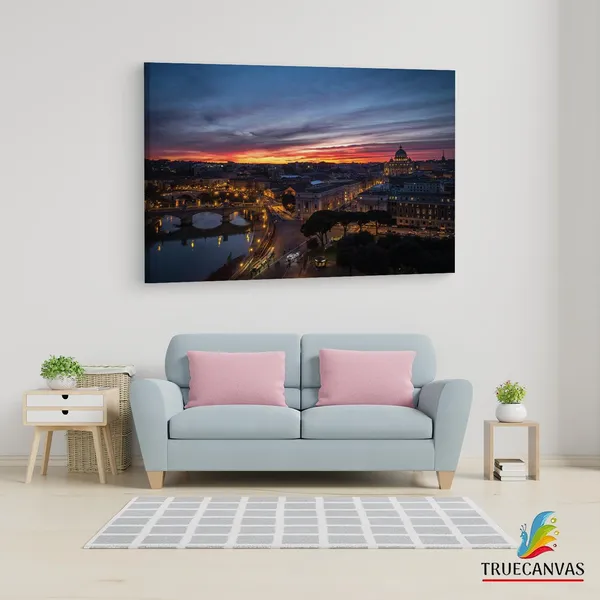 Multicolor_Casa_Di_Cura_Citt?_Di_Roma,_Wooden_Framed_Canvas_Paintings_|_For_Living_Room_|_Bedroom_|_Office_|_Gallery_|_Ready_Wall_Mount_Canvas_Wall_Art_Painting_|_Size_-_12_X_18In,_Ct0280