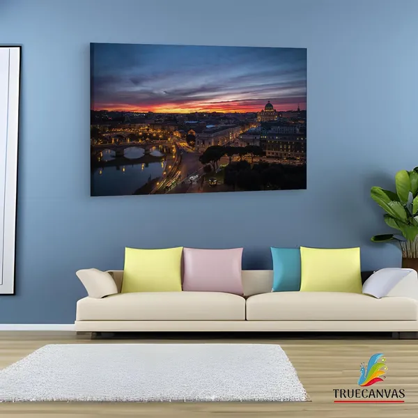 Multicolor_Casa_Di_Cura_Citt?_Di_Roma,_Wooden_Framed_Canvas_Paintings_|_For_Living_Room_|_Bedroom_|_Office_|_Gallery_|_Ready_Wall_Mount_Canvas_Wall_Art_Painting_|_Size_-_12_X_18In,_Ct0280