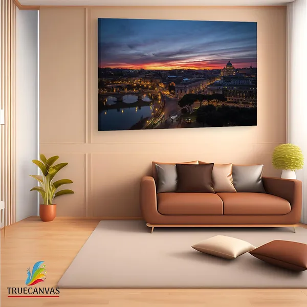 Multicolor_Casa_Di_Cura_Citt?_Di_Roma,_Wooden_Framed_Canvas_Paintings_|_For_Living_Room_|_Bedroom_|_Office_|_Gallery_|_Ready_Wall_Mount_Canvas_Wall_Art_Painting_|_Size_-_12_X_18In,_Ct0280