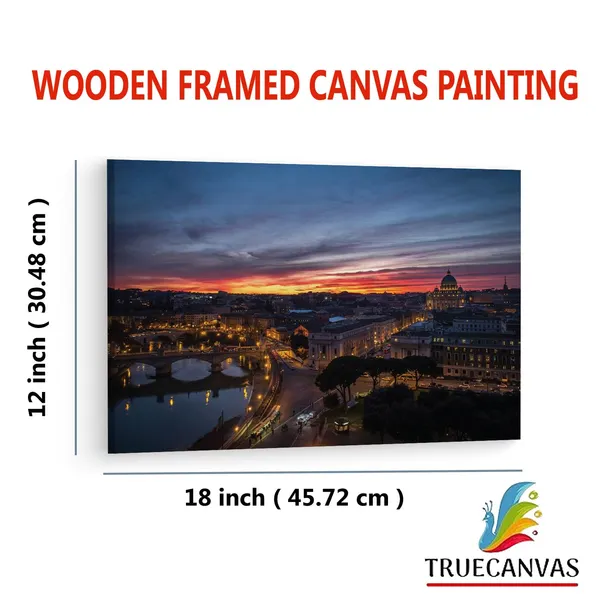 Multicolor_Casa_Di_Cura_Citt?_Di_Roma,_Wooden_Framed_Canvas_Paintings_|_For_Living_Room_|_Bedroom_|_Office_|_Gallery_|_Ready_Wall_Mount_Canvas_Wall_Art_Painting_|_Size_-_12_X_18In,_Ct0280