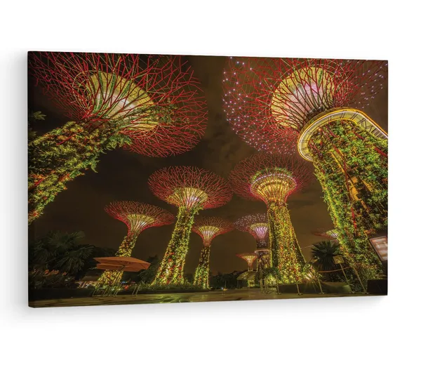 Multicolor_Supertree_Grove,_Wooden_Framed_Canvas_Paintings_|_For_Living_Room_|_Bedroom_|_Office_|_Gallery_|_Ready_Wall_Mount_Canvas_Wall_Art_Painting_|_Size_-_12_X_18In,_Ct0281