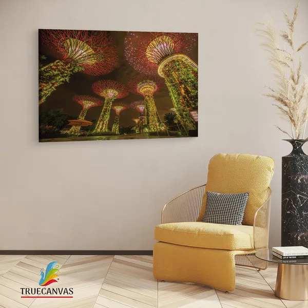 Multicolor_Supertree_Grove,_Wooden_Framed_Canvas_Paintings_|_For_Living_Room_|_Bedroom_|_Office_|_Gallery_|_Ready_Wall_Mount_Canvas_Wall_Art_Painting_|_Size_-_12_X_18In,_Ct0281