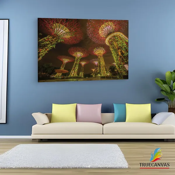 Multicolor_Supertree_Grove,_Wooden_Framed_Canvas_Paintings_|_For_Living_Room_|_Bedroom_|_Office_|_Gallery_|_Ready_Wall_Mount_Canvas_Wall_Art_Painting_|_Size_-_12_X_18In,_Ct0281
