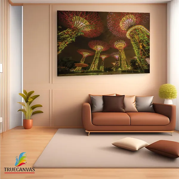 Multicolor_Supertree_Grove,_Wooden_Framed_Canvas_Paintings_|_For_Living_Room_|_Bedroom_|_Office_|_Gallery_|_Ready_Wall_Mount_Canvas_Wall_Art_Painting_|_Size_-_12_X_18In,_Ct0281