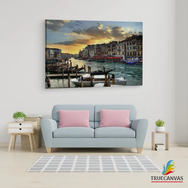 Multicolor_Grand_Canal,_Wooden_Framed_Canvas_Paintings_|_For_Living_Room_|_Bedroom_|_Office_|_Gallery_|_Ready_Wall_Mount_Canvas_Wall_Art_Painting_|_Size_-_12_X_18In,_Ct0283