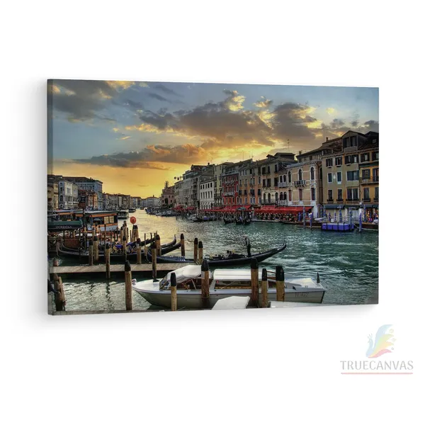 Multicolor_Grand_Canal,_Wooden_Framed_Canvas_Paintings_|_For_Living_Room_|_Bedroom_|_Office_|_Gallery_|_Ready_Wall_Mount_Canvas_Wall_Art_Painting_|_Size_-_12_X_18In,_Ct0283