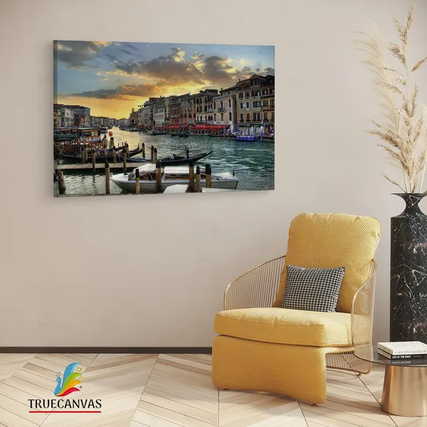 Multicolor_Grand_Canal,_Wooden_Framed_Canvas_Paintings_|_For_Living_Room_|_Bedroom_|_Office_|_Gallery_|_Ready_Wall_Mount_Canvas_Wall_Art_Painting_|_Size_-_12_X_18In,_Ct0283